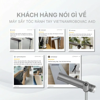 Máy sấy tóc đứng Vietnamrobovac A4D ion âm, góc 180 – Tóc mềm mượt, giá 4,278,434₫