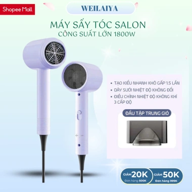 Máy sấy tóc Elvawell 1.800W cho salon - Bảo hành 6 tháng, giá ưu đãi 179.000₫