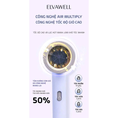 Máy sấy tóc Ev1 3 chế độ tạo kiểu – khô nhanh gấp 1.5 lần, giảm giá 189.000₫
