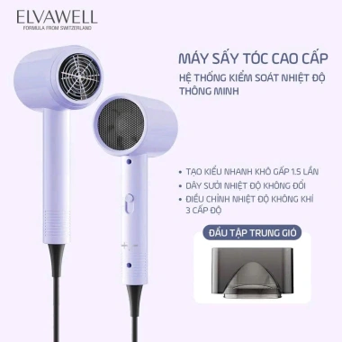 Máy sấy tóc Ev1 3 chế độ tạo kiểu – khô nhanh gấp 1.5 lần, giảm giá 189.000₫