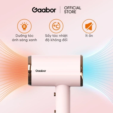 Máy sấy tóc Gaabor GHD-N1.000D 1.000W tiếng ồn thấp, ánh sáng xanh, 3 tốc độ - Dễ mang du lịch, giảm giá 179k