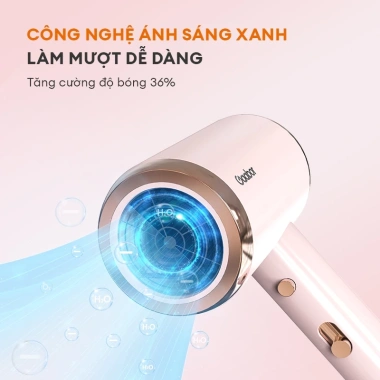 Máy sấy tóc Gaabor GHD-N1.000D 1.000W tiếng ồn thấp, ánh sáng xanh, 3 tốc độ - Dễ mang du lịch, giảm giá 179k