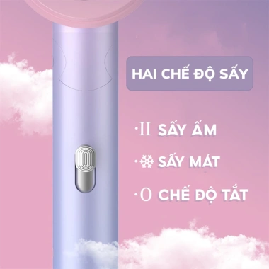 Máy sấy tóc gấp gọn 2.600W công suất lớn - Khô nhanh, bảo hành 12 tháng, giá chỉ 15.000₫