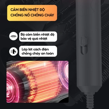 Máy sấy tóc gấp gọn 2.600W công suất lớn - Khô nhanh, bảo hành 12 tháng, giá chỉ 15.000₫