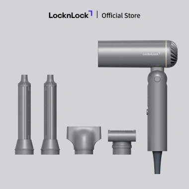 Máy sấy tóc gấp gọn LocknLock ENA626GRY 1.300W ion âm - Màu xám, giá 1.425.000₫ 2