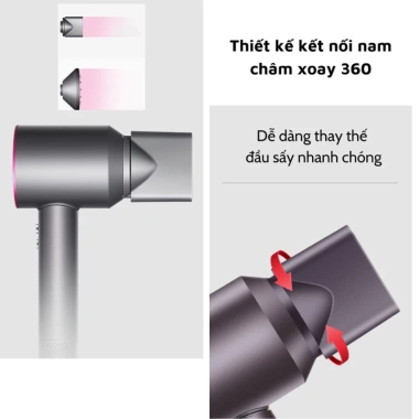 Máy sấy tóc gấp gọn MST08 2.200W ION âm 3 tốc độ, nhanh khô, giảm hư tổn - 399.000 VND 6