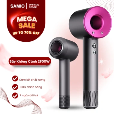 Máy sấy tóc hai chiều 6.000W SAMIO Ion âm, nóng lạnh, công suất lớn, dây dài 2m salon