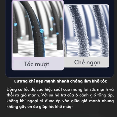 Máy sấy tóc Hiterry 2.400W công nghệ ánh sáng xanh - 2 chế độ gió, 3 tốc độ, BH 12 tháng - 338.000₫