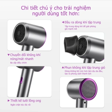 Máy sấy tóc HODEKT 1.500W 3 chế độ gió nóng lạnh, sấy nhanh, bảo vệ tóc - 219.000 VND 8 Máy sấy tóc HODEKT 1.500W 3 chế độ gió nóng lạnh, sấy nhanh, bảo vệ tóc - 219.000 VND 8