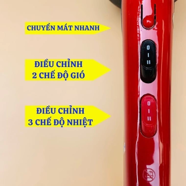 Máy sấy tóc HS68-3.500 công suất lớn 2 chiều nóng lạnh, ion âm - 398.000₫ 3