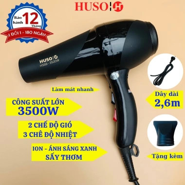 Máy sấy tóc HUSO SALON 2 chiều nóng lạnh, ION âm sáng xanh, sấy thơm – 398.000₫ 10