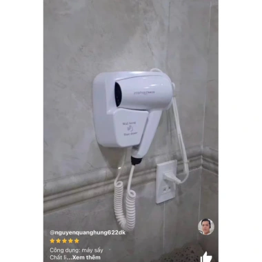 Máy sấy tóc Interhasa cao cấp 5 sao, công suất mạnh 1.400W, giá ưu đãi 340.000 VND
