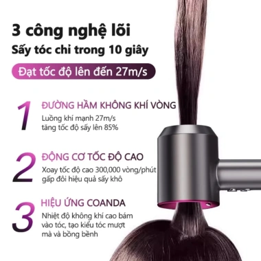 Máy sấy tóc ion 1.800W MATE HOMES - Giảm xơ rối, chống tĩnh điện, salon, 259.000₫