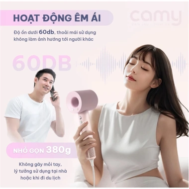 Máy sấy tóc ion 2 chiều nóng lạnh 2.500W, 12 tháng bảo hành, tốc độ nhanh, giá ưu đãi 276k