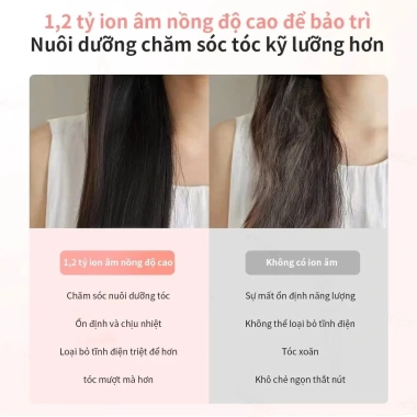 Máy sấy tóc ion âm 2 chiều, 3 chế độ sấy mạnh, bảo vệ tóc, công suất lớn, giá 370.000₫ 8 Máy sấy tóc ion âm 2 chiều, 3 chế độ sấy mạnh, bảo vệ tóc, công suất lớn, giá 370.000₫ 8