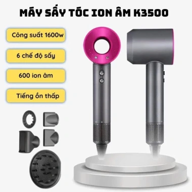 Máy sấy tóc ion âm 2 chiều nóng lạnh 2.800W, 3 chế độ, đầu tạo kiểu, chỉ 299.000₫