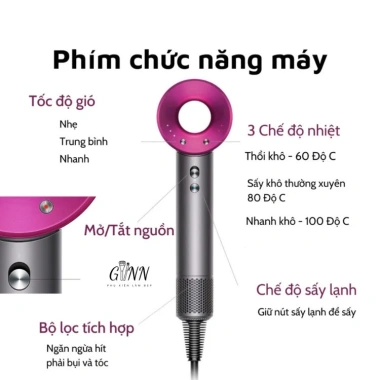 Máy sấy tóc ion âm 5 đầu HGHOME đa năng uốn duỗi xoăn, công nghệ ion âm, giá chỉ 80.000₫