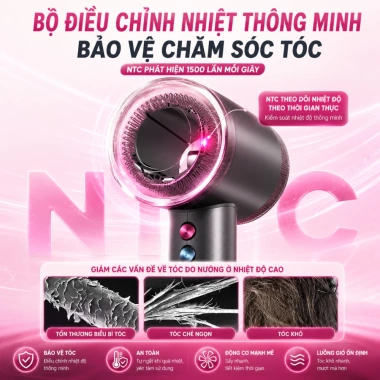 Máy sấy tóc ion âm 5in1 METIS không cánh quạt 2.200W 3 tốc độ 2 chiều + đầu sấy 5 Máy sấy tóc ion âm 5in1 METIS không cánh quạt 2.200W 3 tốc độ 2 chiều + đầu sấy 5