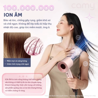 Máy sấy tóc ion âm Camy Air Power 2 chiều 1.600W - Tạo kiểu nhanh, bảo vệ tóc, bảo hành 12 tháng, giá ưu đãi 435.500₫ 3