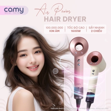 Máy sấy tóc ion âm Camy Air Power 2 chiều 1.600W - Tạo kiểu nhanh, bảo vệ tóc, bảo hành 12 tháng, giá ưu đãi 435.500₫ 8