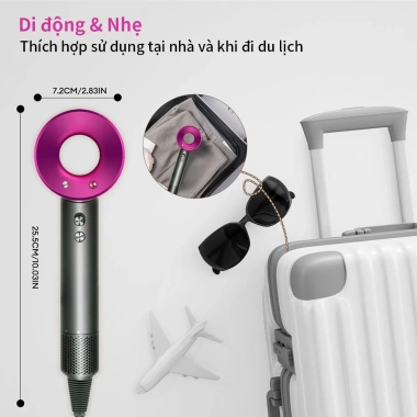 Máy sấy tóc ion âm công suất cao 5 vòi phun - Khô nhanh, chăm sóc tóc, bảo hành 3 năm, giá ưu đãi 519.999