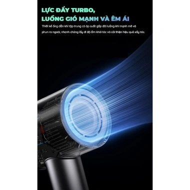 Máy sấy tóc ion âm KAW 2 chiều nóng lạnh 1.600W gấp gọn nhẹ, BH 12 tháng, chỉ 434.000₫