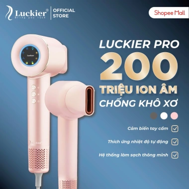 Máy sấy tóc ion âm Luckier PRO tốc độ cao, sấy nhanh đa chế độ nhiệt, cảm biến tay cầm thông minh, giá 1.299.000 VND