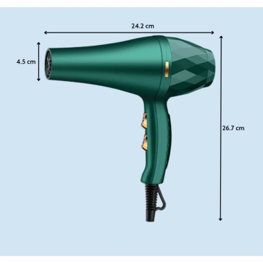 Máy sấy tóc KAW 2 chiều Nóng Lạnh Công suất lớn sấy nhanh kèm 5 phụ kiện