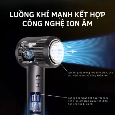 Máy sấy tóc KAW 2.000W công suất lớn, ion âm giảm khô, bảo vệ tóc tối ưu, giảm giá 17% 4