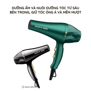 Máy sấy tóc KAW K2.000 2.000W sấy nóng lạnh kèm 5 phụ kiện Giá ưu đãi 180.500 VND