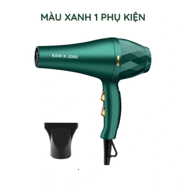 Máy sấy tóc KAW K2.000 2.000W sấy nóng lạnh kèm 5 phụ kiện Giá ưu đãi 180.500 VND