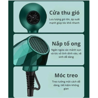 Máy Sấy Tóc KAW-K2.000 Chính Hãng - Bảo Vệ Tóc, Chống Khô Sơ, Kèm Phụ Kiện, Bảo Hành 4 Máy Sấy Tóc KAW-K2.000 Chính Hãng - Bảo Vệ Tóc, Chống Khô Sơ, Kèm Phụ Kiện, Bảo Hành 4