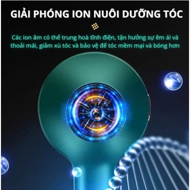 Máy Sấy Tóc KAW-K2.000 Chính Hãng - Bảo Vệ Tóc, Chống Khô Sơ, Kèm Phụ Kiện, Bảo Hành