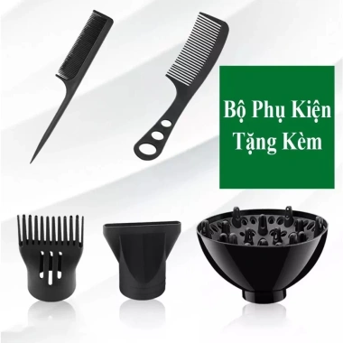 Máy sấy tóc KAW K2.000 công suất lớn, bảo vệ tóc, chống khô, kèm phụ kiện tạo kiểu, bảo hành chính hãng - 139.650₫ 6