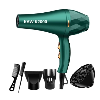 Máy sấy tóc KAW K2.000 công suất lớn, bảo vệ tóc, chống khô, kèm phụ kiện tạo kiểu, bảo hành chính hãng - 139.650₫ 8