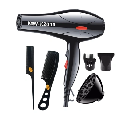 Máy sấy tóc KAW K2.000 công suất lớn, bảo vệ tóc, chống khô, kèm phụ kiện tạo kiểu, bảo hành chính hãng - 139.650₫ 9