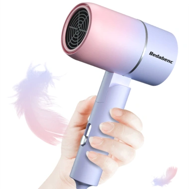 Máy sấy tóc mini 1.000W RIN Đèn xanh dưỡng tóc mượt, ẩm, gấp gọn, tạo kiểu chuyên nghiệp