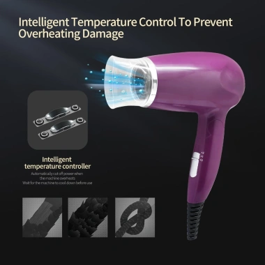 Máy sấy tóc mini 1.200W gọn nhẹ RCY-7.016 - Tiện lợi du lịch, giá chỉ 241.200 VND