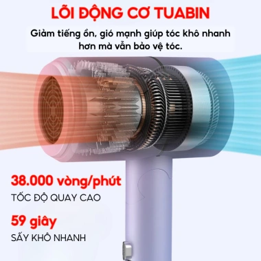 Máy sấy tóc mini 2 chiều HOKU 1.500W, gấp gọn, tạo kiểu chuyên nghiệp MST02 115k