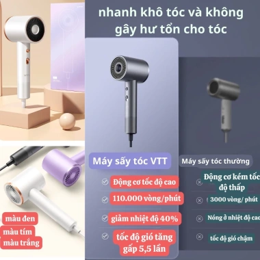 Máy sấy tóc mini 3in1 Đức - Ion âm giảm sợ, tóc bóng mượt, mềm mại, giá 495.000₫ 5