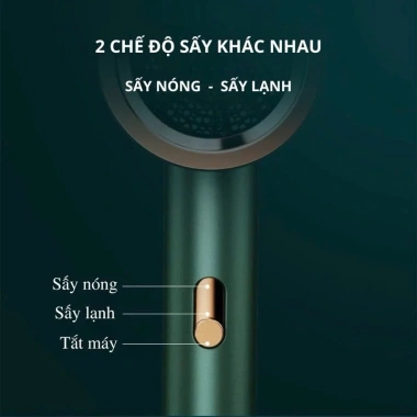 Máy sấy tóc mini công suất lớn 2 chiều nóng lạnh, ánh sáng tím - Giá chỉ 63.610 VND 6