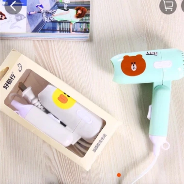 Máy sấy tóc mini du lịch, công suất nhỏ, thiết kế hình hoạt họa - chỉ 55.863₫