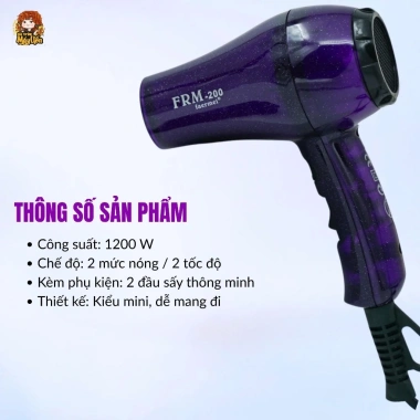 Máy sấy tóc mini Faermel FRM-200 - Nhỏ gọn, tiện lợi, hiệu quả, giá 280.000₫ từ Shop Bà Trùm Máy Uốn Thanh Phạm 9 Máy sấy tóc mini Faermel FRM-200 - Nhỏ gọn, tiện lợi, hiệu quả, giá 280.000₫ từ Shop Bà Trùm Máy Uốn Thanh Phạm 9