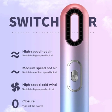 Máy sấy tóc mini gấp gọn 1.000W ánh sáng xanh đa chức năng, tạo kiểu chuyên nghiệp 99.000đ 8