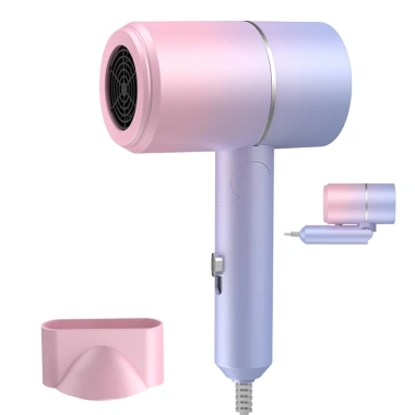 Máy sấy tóc mini gấp gọn 2 chiều nóng lạnh 1.200W ánh sáng xanh bảo vệ tóc 119.000₫