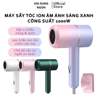 Máy sấy tóc mini gấp gọn 2 chiều nóng lạnh 3 chế độ chăm sóc chuẩn salon công suất lớn Giá 79.000₫