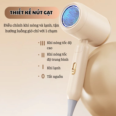Máy sấy tóc mini Hiterry 1.200W gấp gọn, độ ồn thấp, tóc suôn mượt, bảo hành 12 tháng - 159k 3