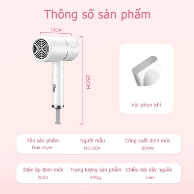 Máy sấy tóc mini HODEKT 3 chế độ gió nóng lạnh, đèn xanh bảo vệ tóc, giá chỉ 149k 9 Máy sấy tóc mini HODEKT 3 chế độ gió nóng lạnh, đèn xanh bảo vệ tóc, giá chỉ 149k 9