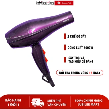Máy sấy tóc mini Jubilee Mart 2 chiều 1.400-5.000W, thiết kế gọn, chỉ 145.000₫
