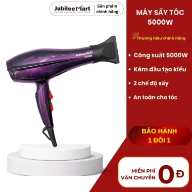 Máy sấy tóc mini Jubilee Mart 2 chiều 1.400-5.000W, thiết kế gọn, chỉ 145.000₫